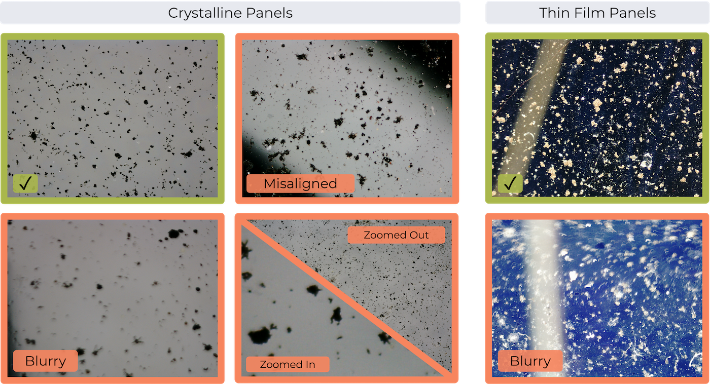 Example microscopy images